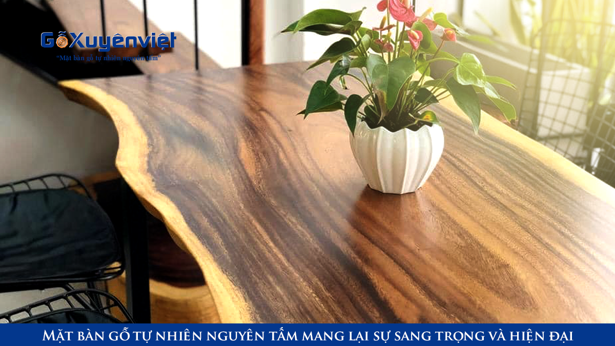 mặt bàn gỗ tự nhiên nguyên tấm