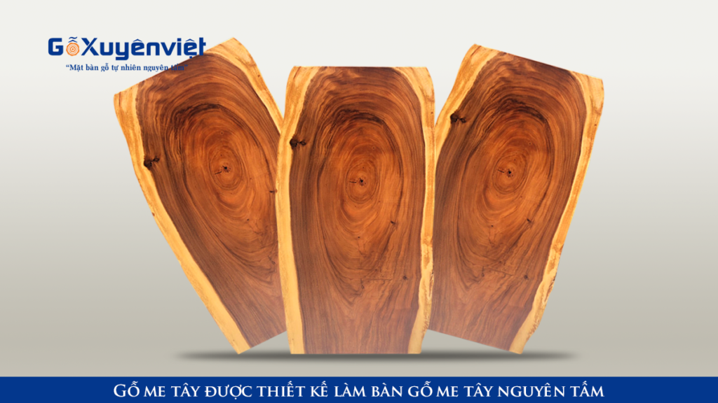 bàn gỗ me tây nguyên tấm