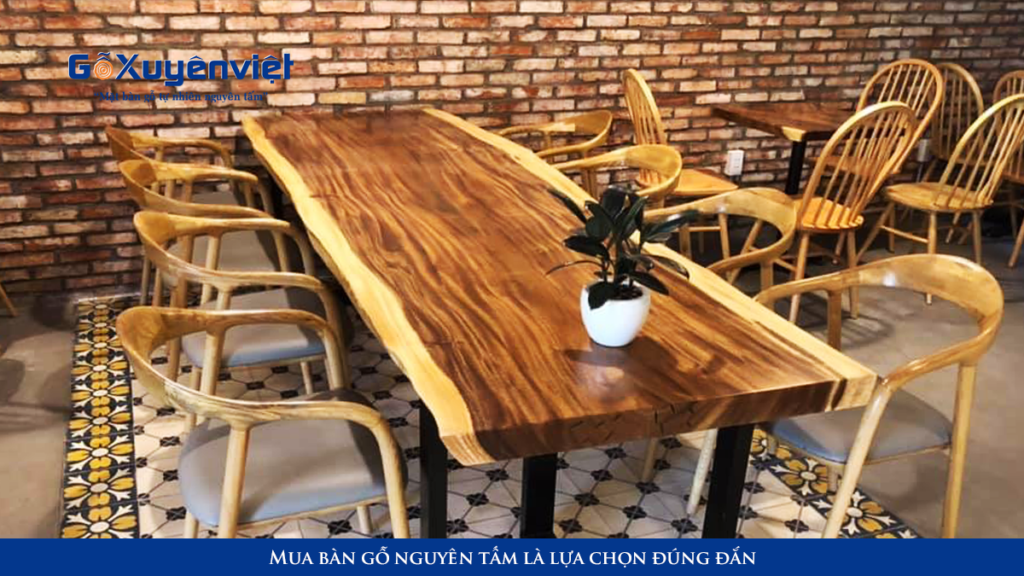 Bàn gỗ tự nhiên nguyên tấm