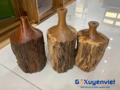 Bình gỗ cắm hoa chất - Lh 0909 481 447