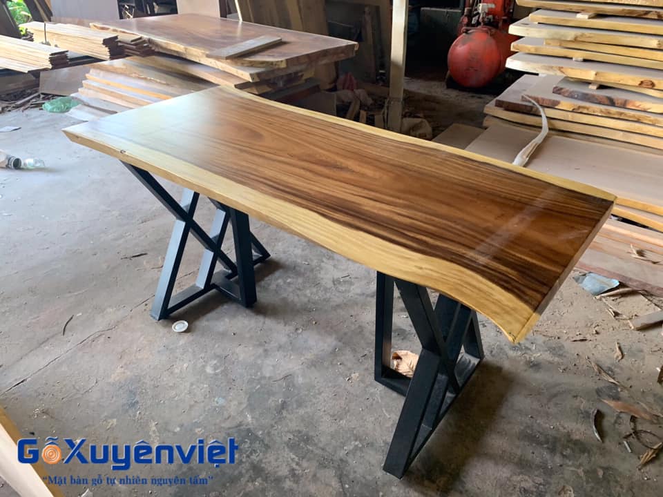 bàn gỗ me Tây nguyên tấm