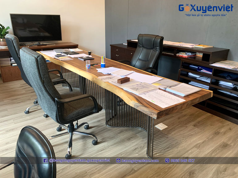 bàn làm việc gỗ me tây nguyên tấm bàn làm việc gỗ me tây nguyên tấm