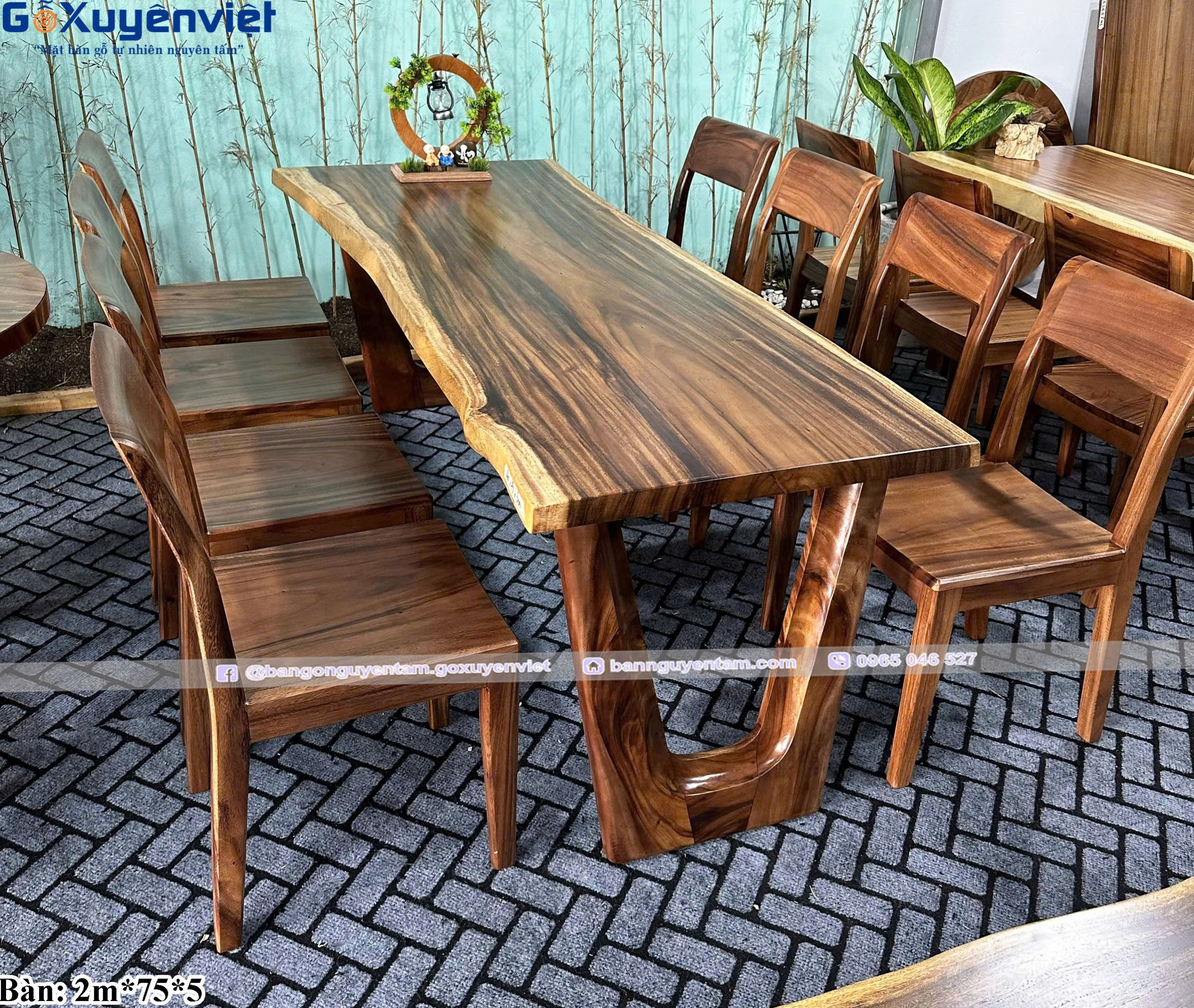 Nội thất gỗ me tây sang trọng