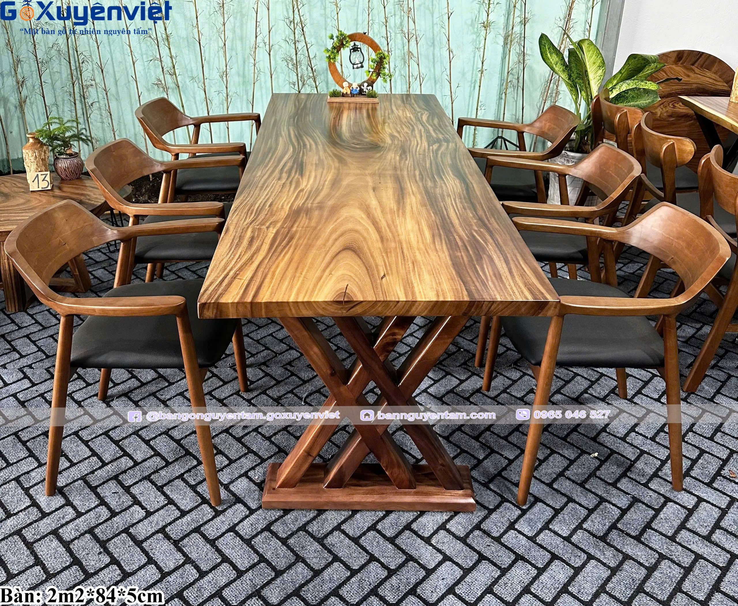 Bàn ăn gỗ me tây